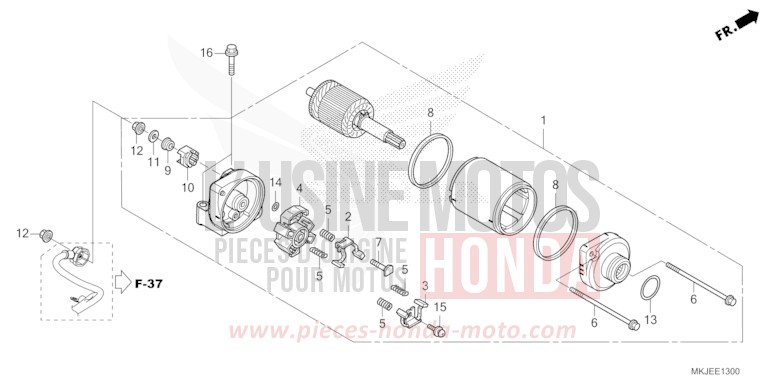 STARTER MOTOR for CB1000R GRAPHITE BLACK (NHB01) from 2023