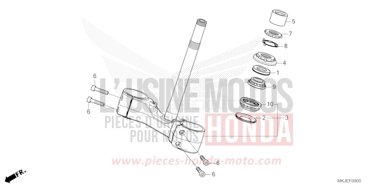 STEERING STEM for CB1000R GRAPHITE BLACK (NHB01) from 2023