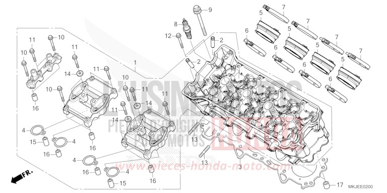 TESTATA per CB1000R MAT JEANS BLUE MATALLIC (PB417) del 2023
