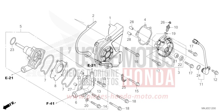WATER PUMP for CB1000R MAT JEANS BLUE MATALLIC (PB417) from 2023