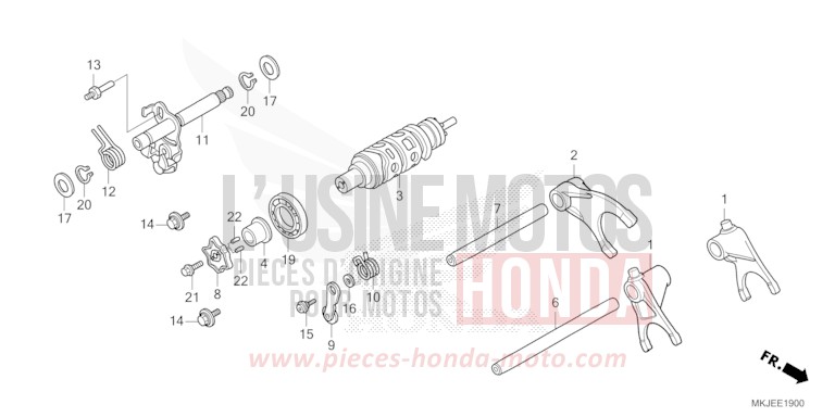 GEARSHIFT DRUM for CB1000R MAT JEANS BLUE MATALLIC (PB417) from 2023