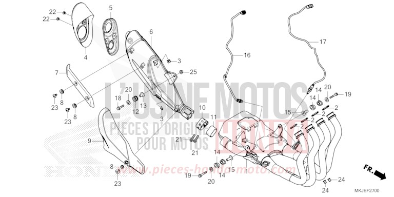 EXHAUST MUFFLER for CB1000R MAT JEANS BLUE MATALLIC (PB417) from 2023