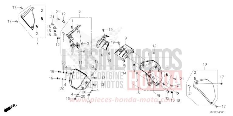 METER VISOR/SHROUD for CB1000R MAT JEANS BLUE MATALLIC (PB417) from 2023