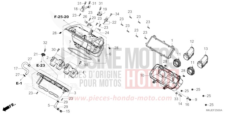 AIR CLEANER for CB1000R BORDEAUX RED METALLIC (R337) from 2023
