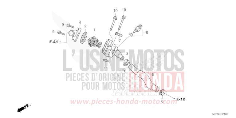 THERMOSTAT for NC750X CANDY CHROMOSPHERE RED (R381) from 2023