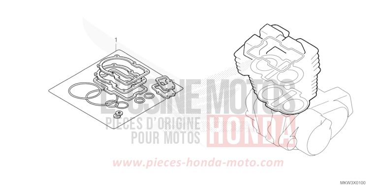 GASKET KIT A for NC750X CANDY CHROMOSPHERE RED (R381) from 2023