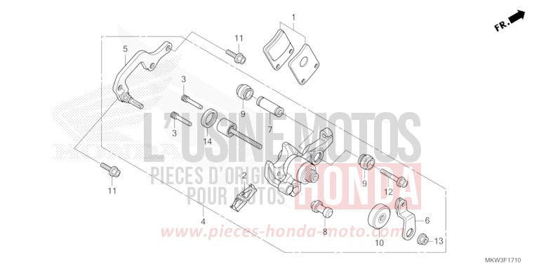 MACHOIRE DE FREIN DE PARKING for NC750X MAT BALLISTIC BLACK METALLIC (NHA86) from 2023