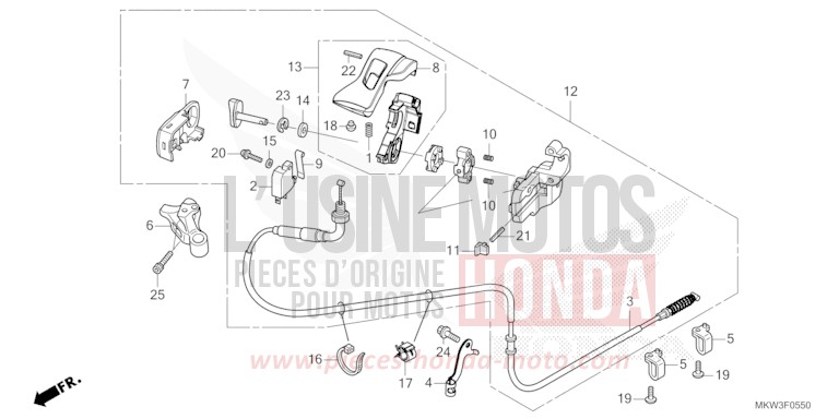 LEVIER DE STATIONNEMENT for NC750X MAT JEANS BLUE MATALLIC (PB417) from 2023