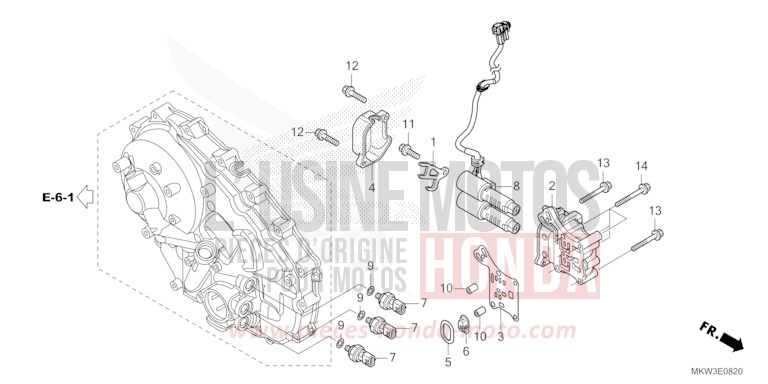 SOLENOIDE LINEAIRE for NC750X PEARL DEEP MUD GRAY (NHC47) from 2023