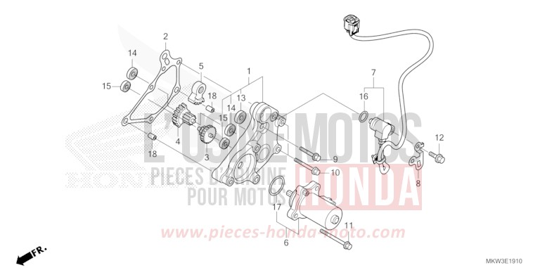 DEMULTIPLICATEUR for NC750X PEARL DEEP MUD GRAY (NHC47) from 2023