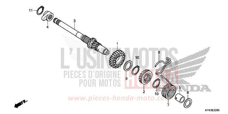 KICK STARTER SPINDLE for CRF110F EXTREME RED (R292) from 2013