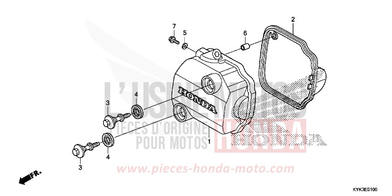 CYLINDER HEAD COVER for CRF110F EXTREME RED (R292) from 2014