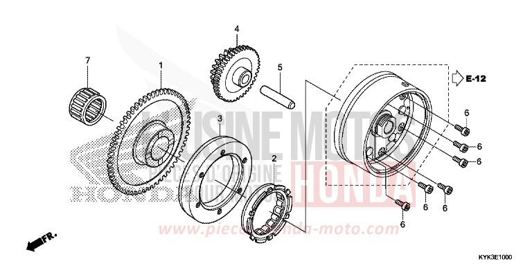 STARTING CLUTCH for CRF110F EXTREME RED (R292) from 2014