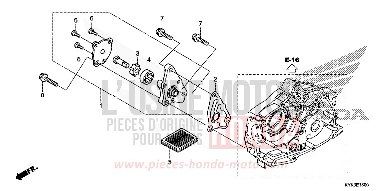 OIL PUMP for CRF110F EXTREME RED (R292) from 2014