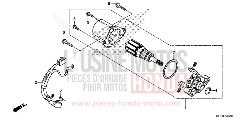 STARTING MOTOR for CRF110F EXTREME RED (R292) from 2017