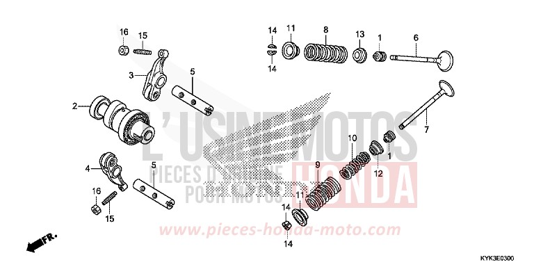 CAMSHAFT/VALVE for CRF110F EXTREME RED (R292) from 2019