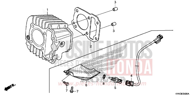 CYLINDER for CRF110F EXTREME RED (R292) from 2019