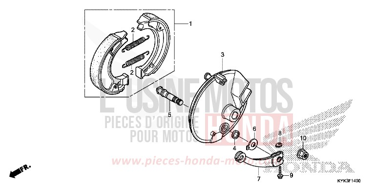 FRONT BRAKE PANEL for CRF110F EXTREME RED (R292) from 2019