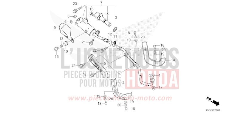 EXHAUST MUFFLER (CRF110FK/L/M/N) for CRF110F EXTREME RED (R292) from 2019