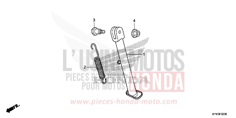 CAVALLETTO per CRF110F EXTREME RED (R292) del 2019