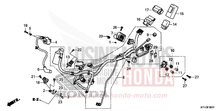 WIRE HARNESS (CRF110FK/L/M/N) for CRF110F EXTREME RED (R292) from 2019