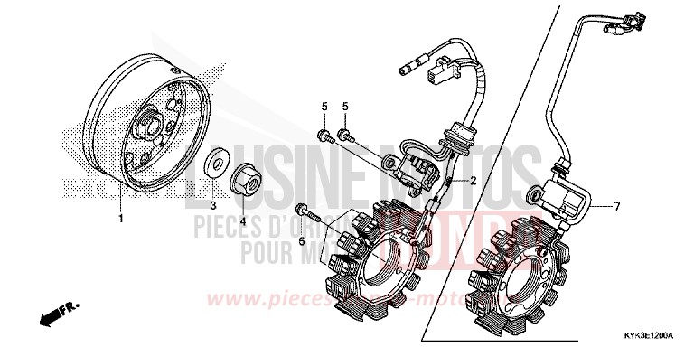 GENERATOR for CRF110F EXTREME RED (R292) from 2022