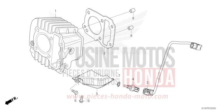 CILINDRO per CRF110F EXTREME RED (R292) del 2023