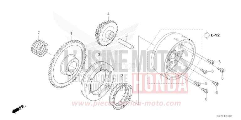 STARTING CLUTCH for CRF110F EXTREME RED (R292) from 2023