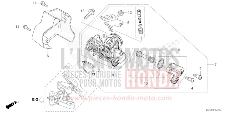 THROTTLE BODY for CRF110F EXTREME RED (R292) from 2023