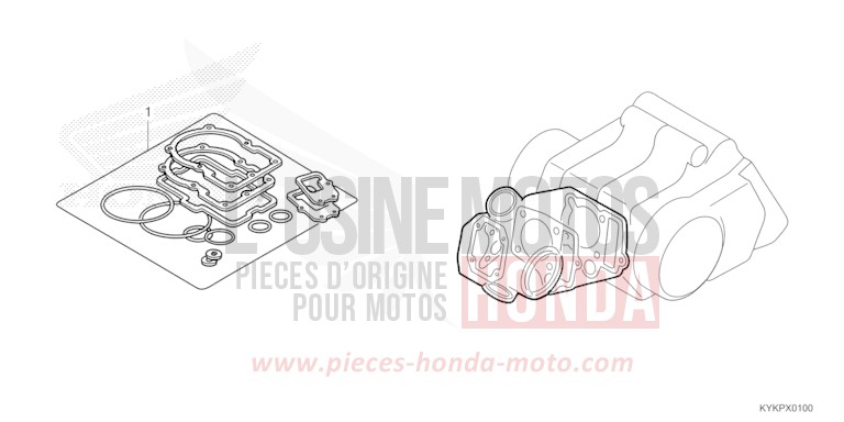 GASKET KIT A for CRF110F EXTREME RED (R292) from 2023