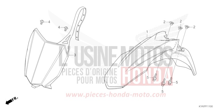 PARAFANGO ANTERIORE per CRF110F EXTREME RED (R292) del 2023