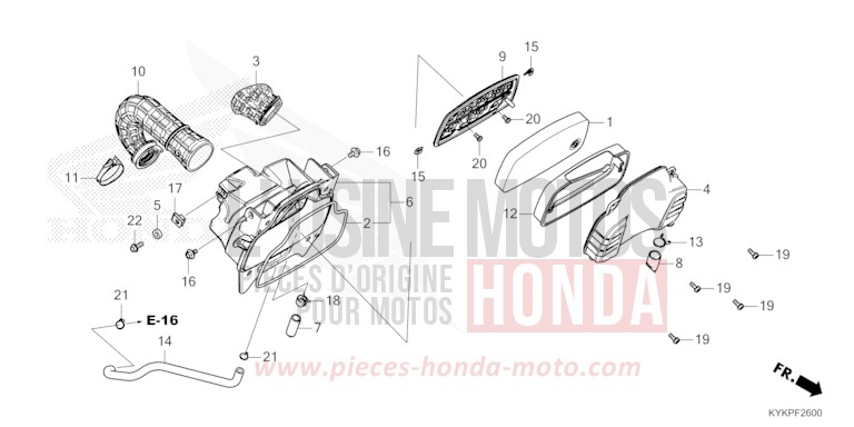 AIR CLEANER for CRF110F EXTREME RED (R292) from 2023