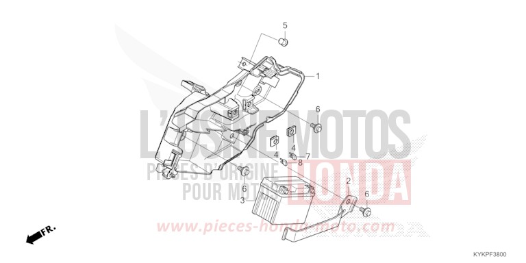 BATTERY for CRF110F EXTREME RED (R292) from 2023