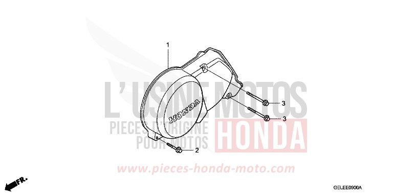 LEFT CRANKCASE COVER for CRF50F EXTREME RED (R292) from 2004