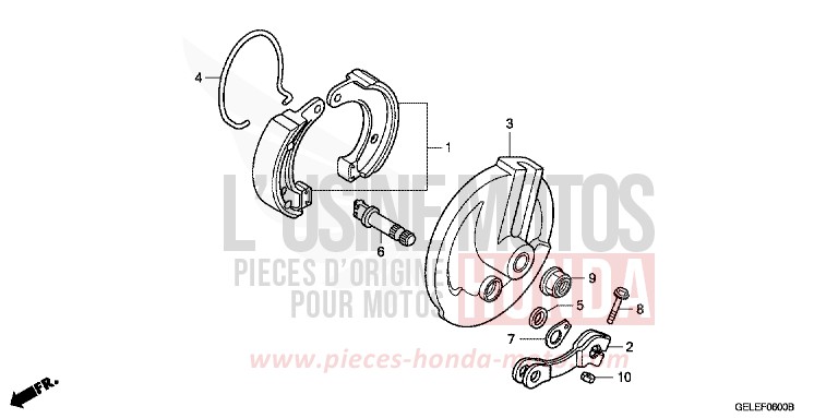 FRONT BRAKE PANEL for CRF50F EXTREME RED (R292) from 2004