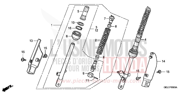 FRONT CUSHION for CRF50F EXTREME RED (R292) from 2005