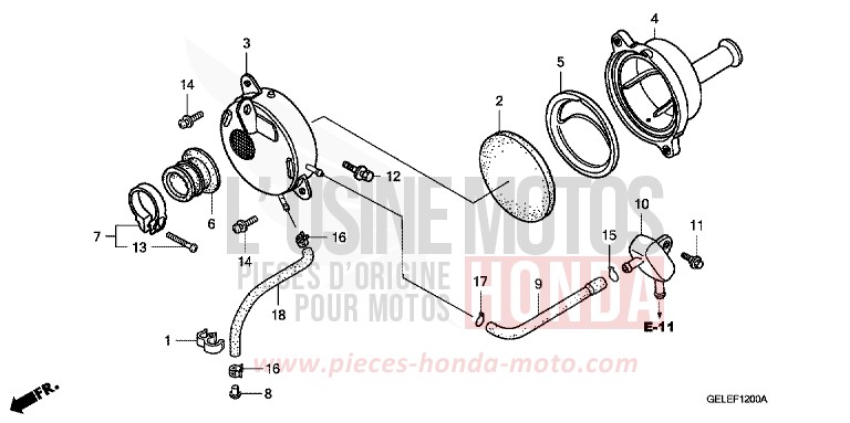 AIR CLEANER for CRF50F EXTREME RED (R292) from 2005