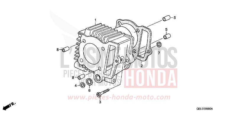 CYLINDER for CRF50F EXTREME RED (R292) from 2007