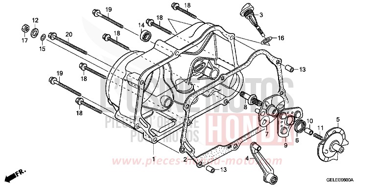 RIGHT CRANKCASE COVER for CRF50F EXTREME RED (R292) from 2007