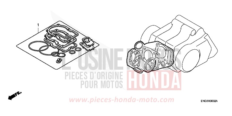 GASKET KIT A for CRF50F EXTREME RED (R292) from 2007