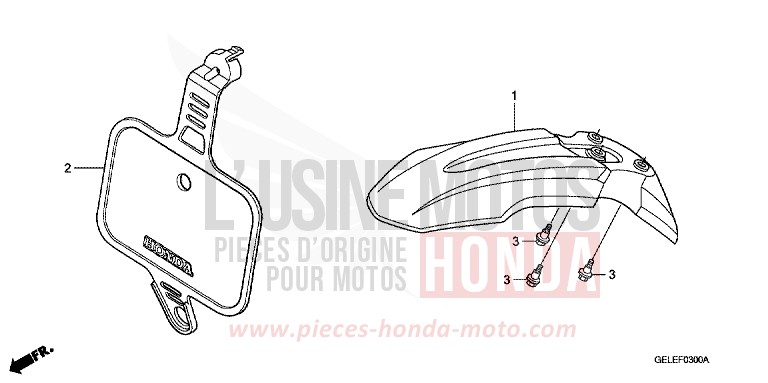 FRONT FENDER for CRF50F EXTREME RED (R292) from 2009