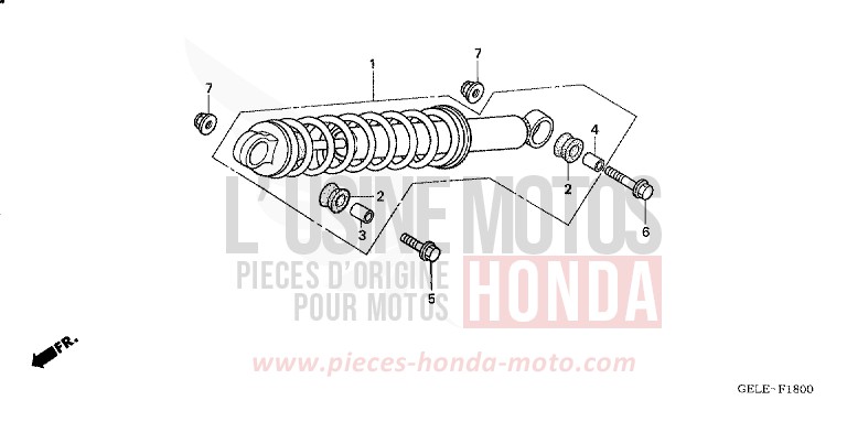 REAR CUSHION for CRF50F EXTREME RED (R292) from 2009