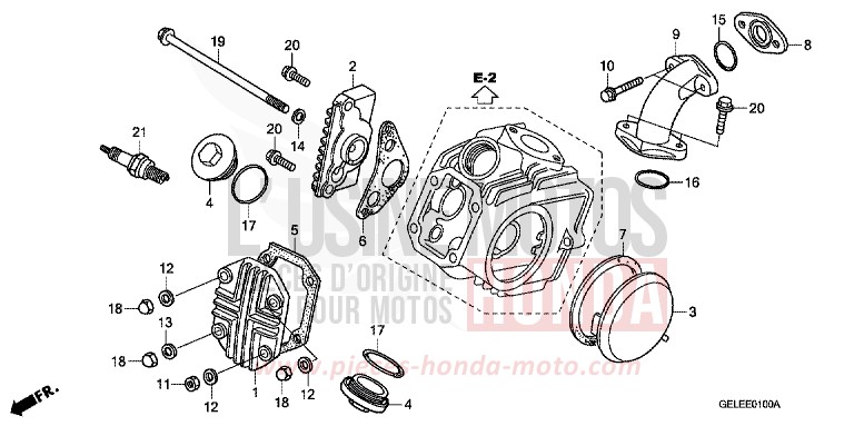 CYLINDER HEAD COVER for CRF50F EXTREME RED (R292) from 2011