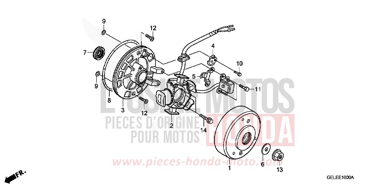 GENERATOR for CRF50F EXTREME RED (R292) from 2011