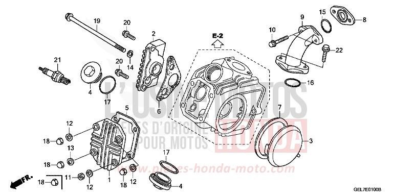 COPERCHIO TESTATA per CRF50F EXTREME RED (R292) del 2012