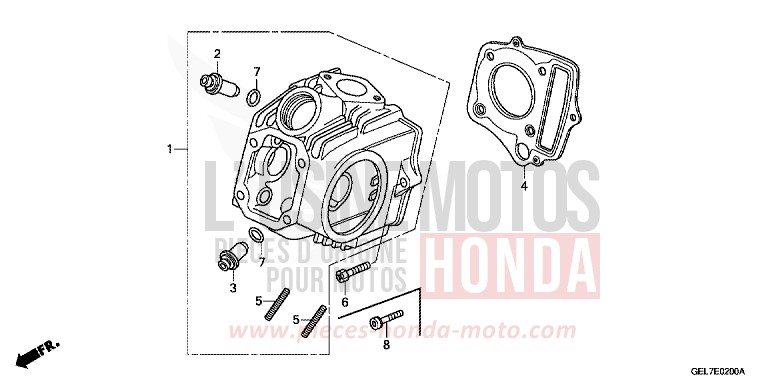 CYLINDER HEAD for CRF50F EXTREME RED (R292) from 2013