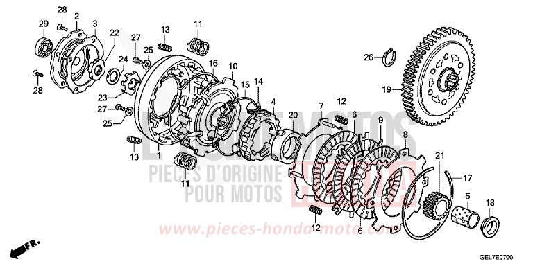 CLUTCH for CRF50F EXTREME RED (R292) from 2013