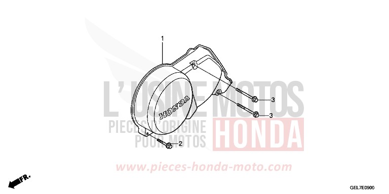 LEFT CRANKCASE COVER for CRF50F EXTREME RED (R292) from 2013