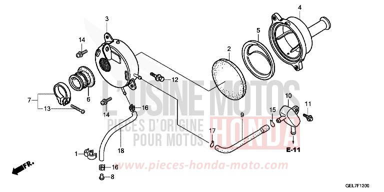AIR CLEANER for CRF50F EXTREME RED (R292) from 2013