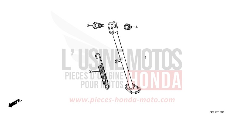 CAVALLETTO per CRF50F EXTREME RED (R292) del 2013